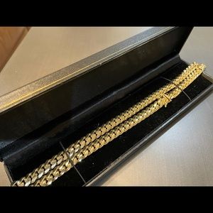 14k SOLID gold 8MM Miami Cuban link chain 22inch